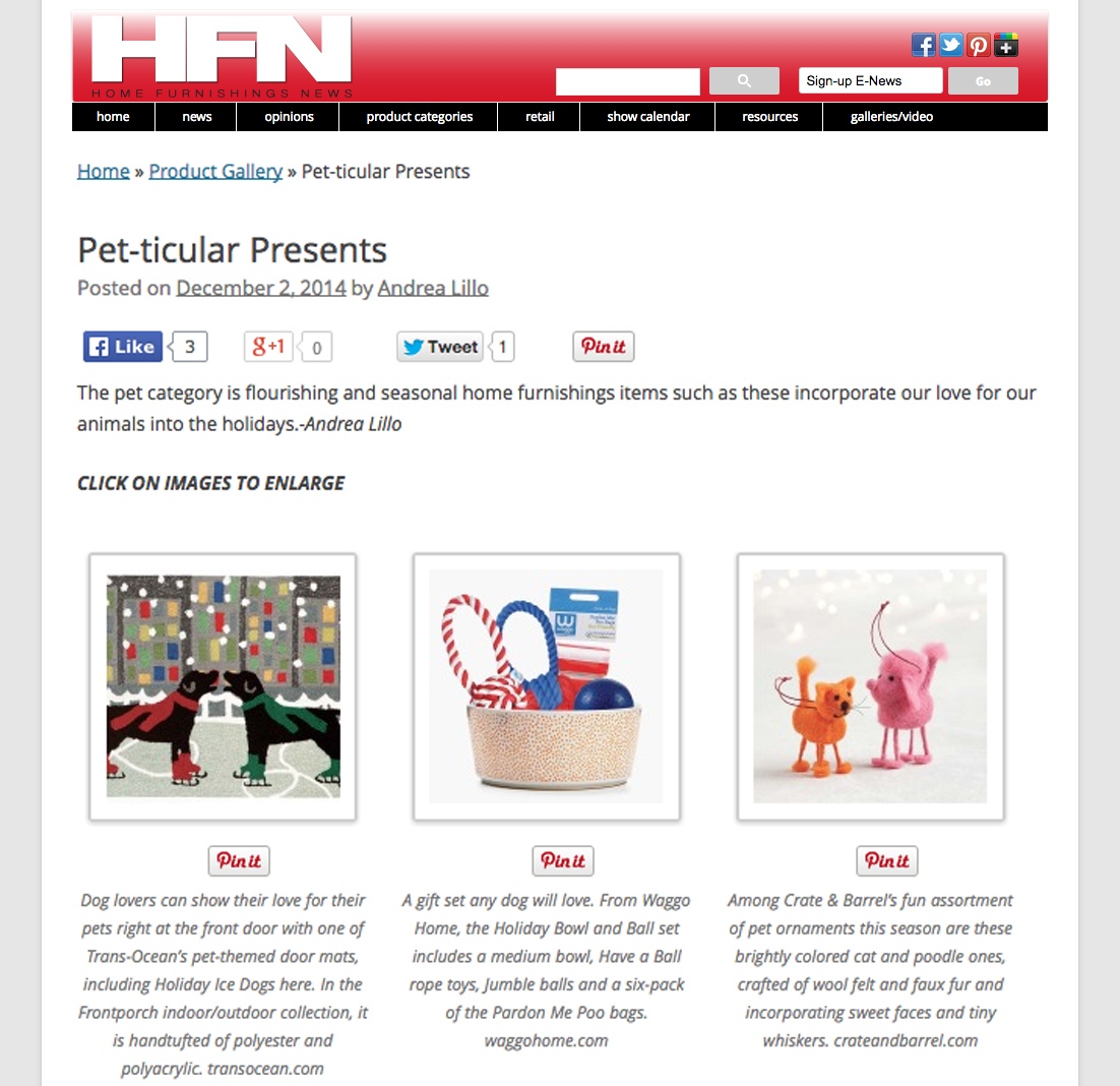 HFN.Com December 2014 Designer Pet Gift Set