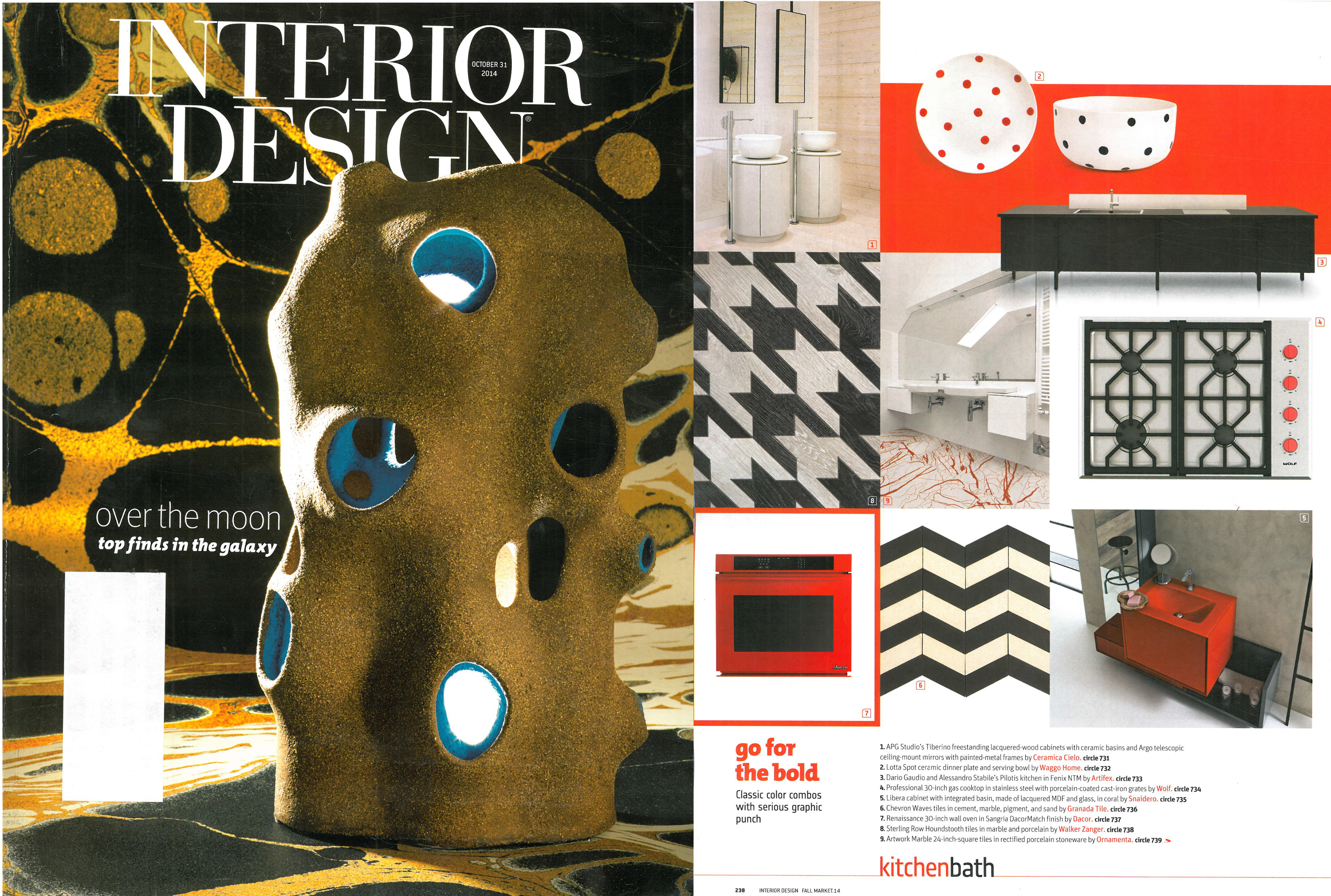 Interior Design Magazine November 2014 Designer Ceramic Dishware