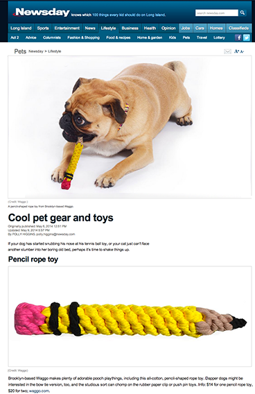 Newsday May 2014 Funny Dog Chew Toy Huge Pencil