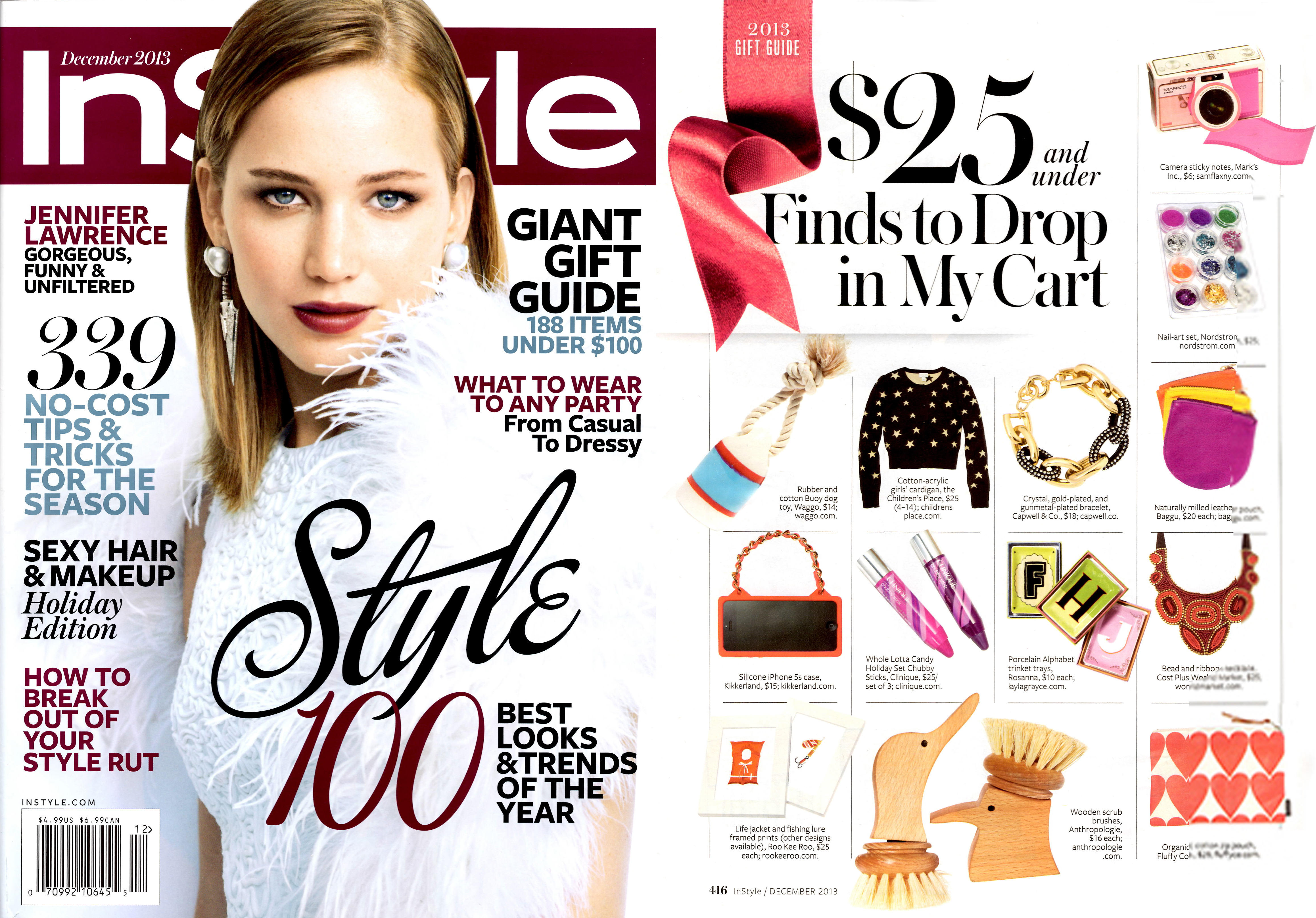 Instyle December 2013 Waggo Modern Dog Toy Gift Guide