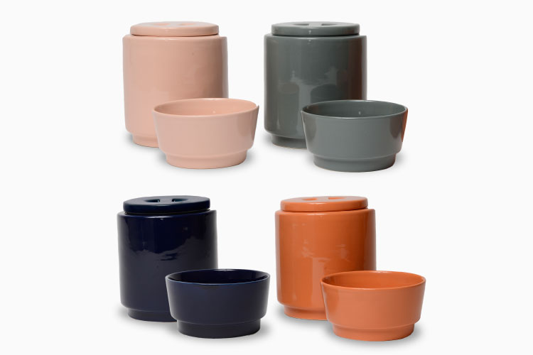 Gloss Ceramic Dog Bowls and Treat Jars